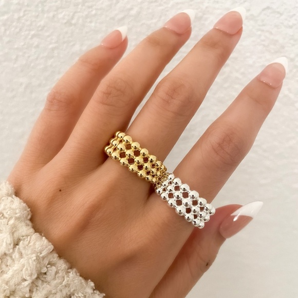 925 Sterling Silver Bead Ring Ball Ring Minimalist Ring Stackable Ring Band - Picture 2 of 10